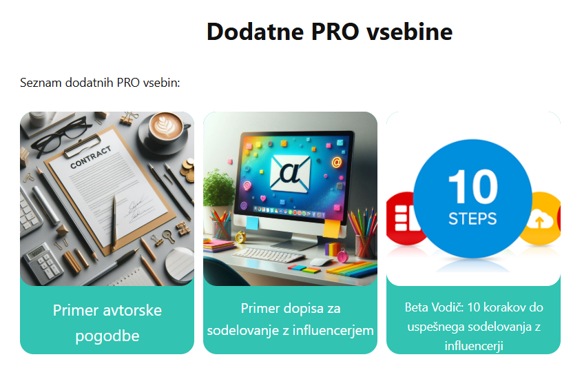 PRO vsebine